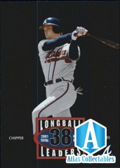 2002 Donruss Longball Leaders Braves Baseball Card #16 Chipper Jones 0974/1000